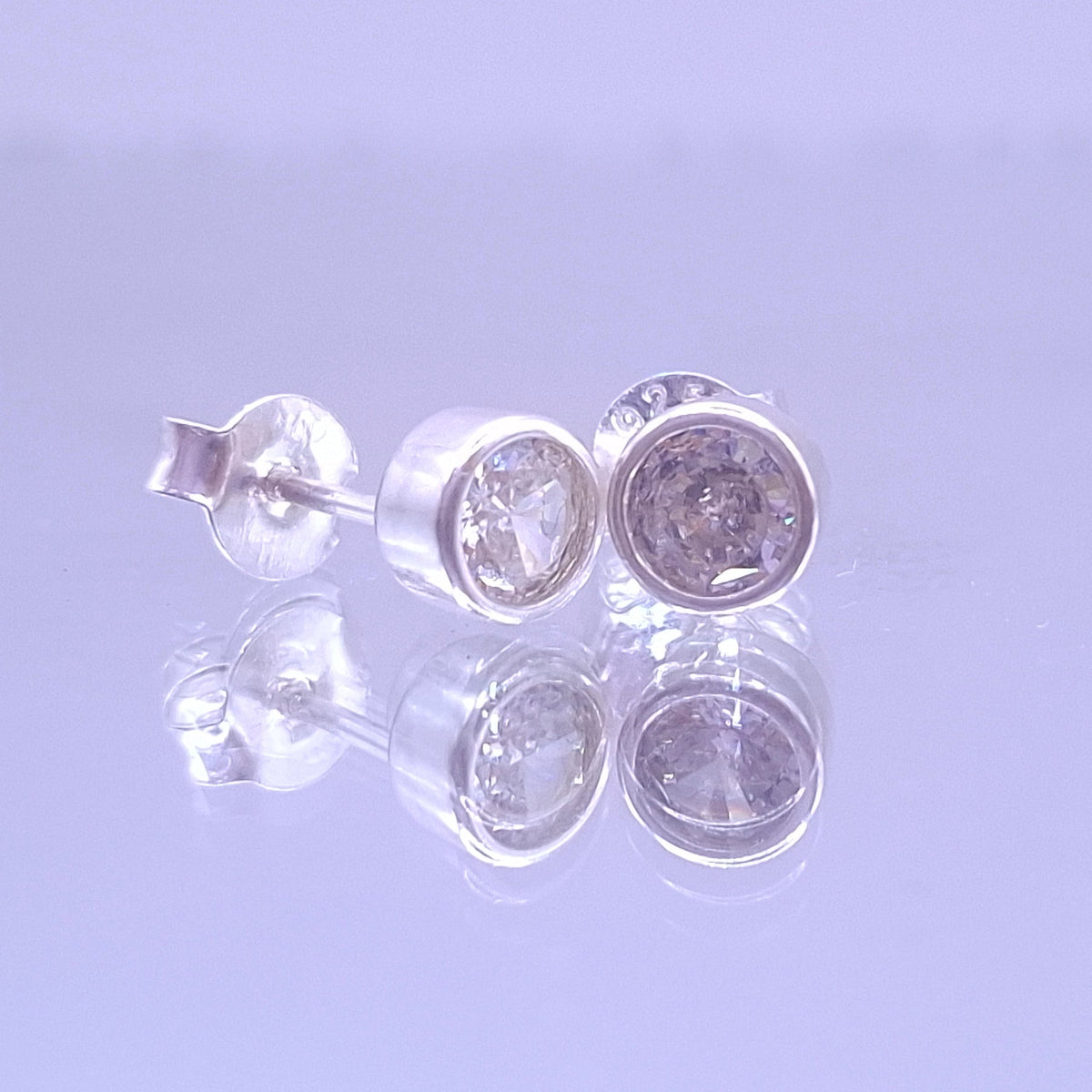 Aretes Tambor CZ Plata