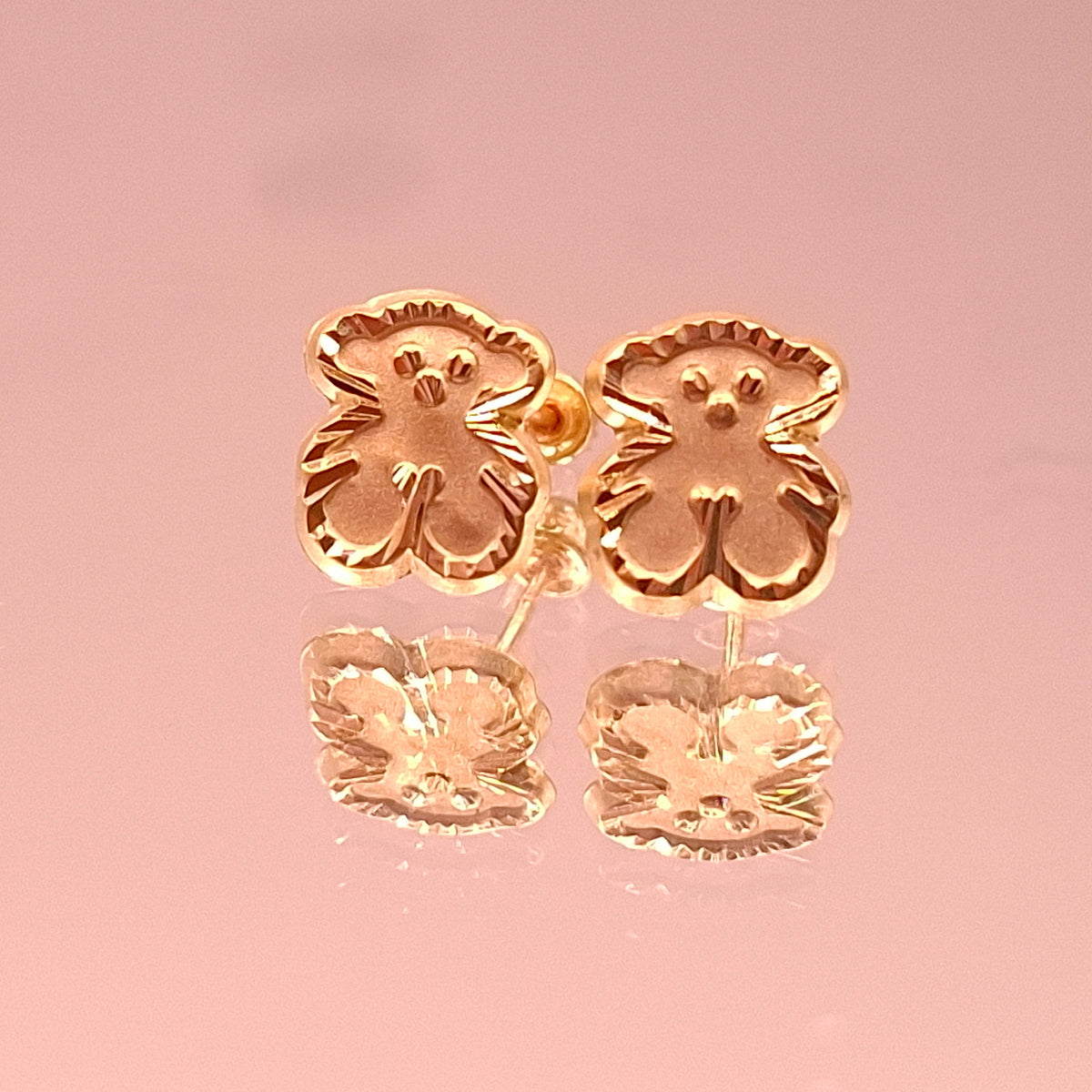 Aretes Osito T• en Oro 10k