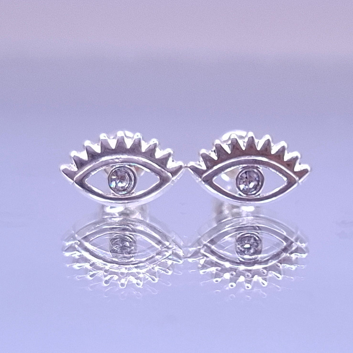 Aretes Ojo CZ Plata