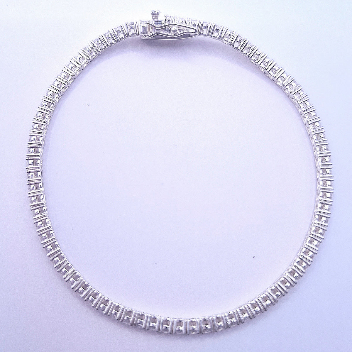 Pulsera Tenis CZ corte Diamante Plata S.925