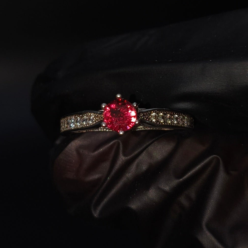 Anillo Princesa Rosa CZ Plata