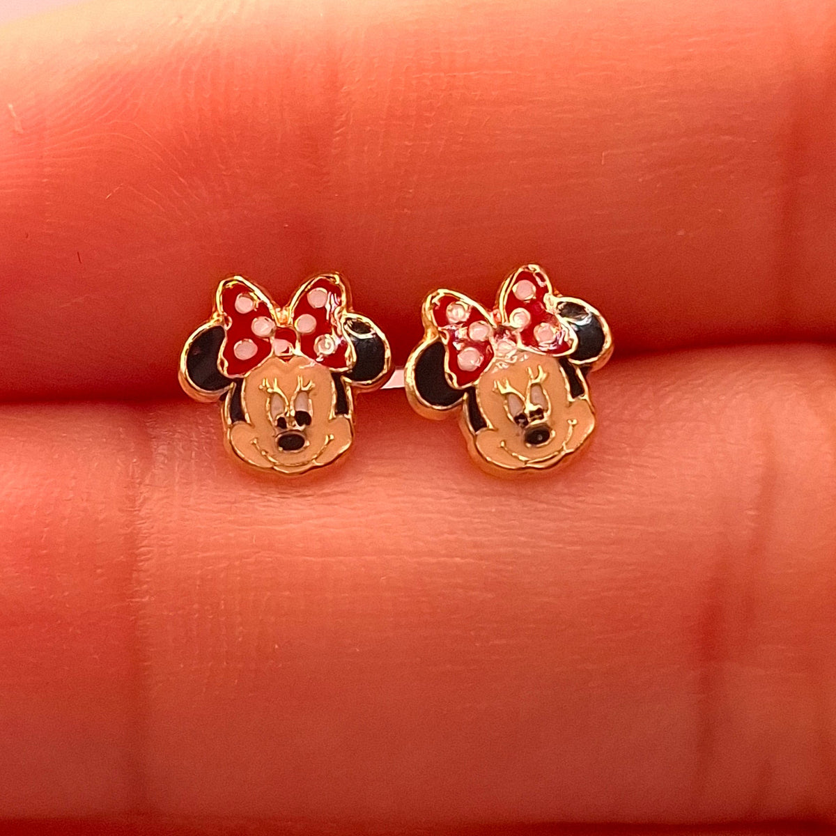 Aretes Mimie Oro sólido 10k