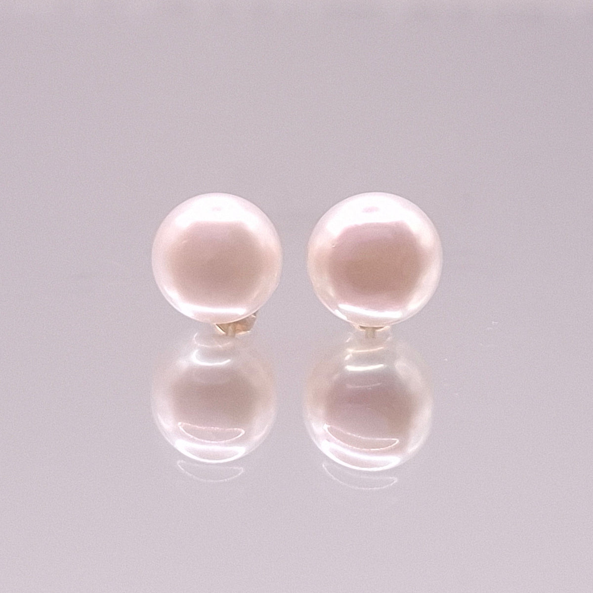 Aretes Perlas Blancas Oro 10k