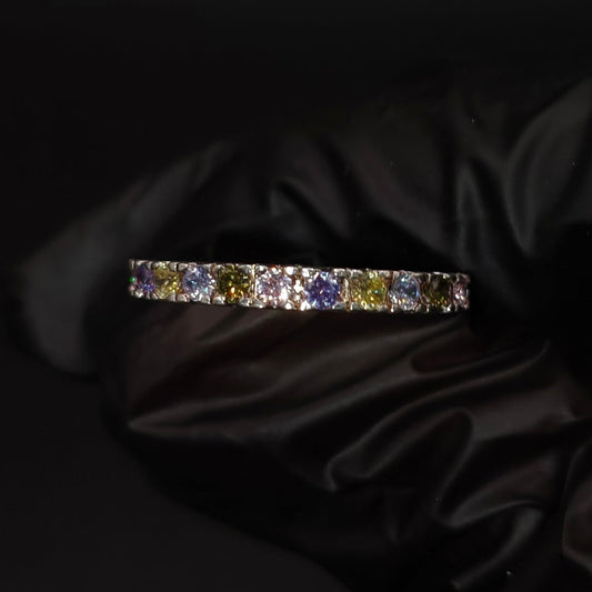 Anillo Churumbela CZ Colore de n Plata