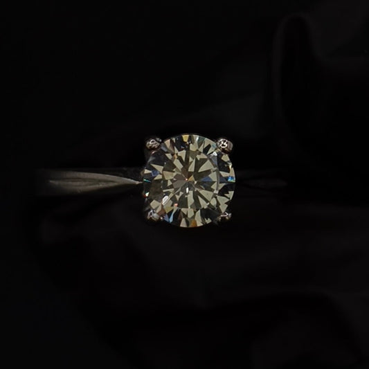 Anillo Promesa CZ Blanca Plata