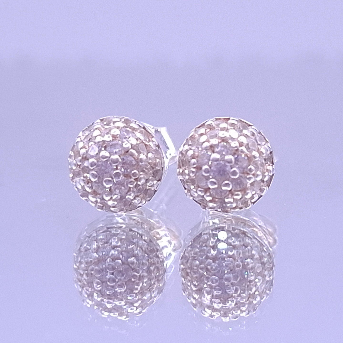 Aretes Bola de Fuego Plata