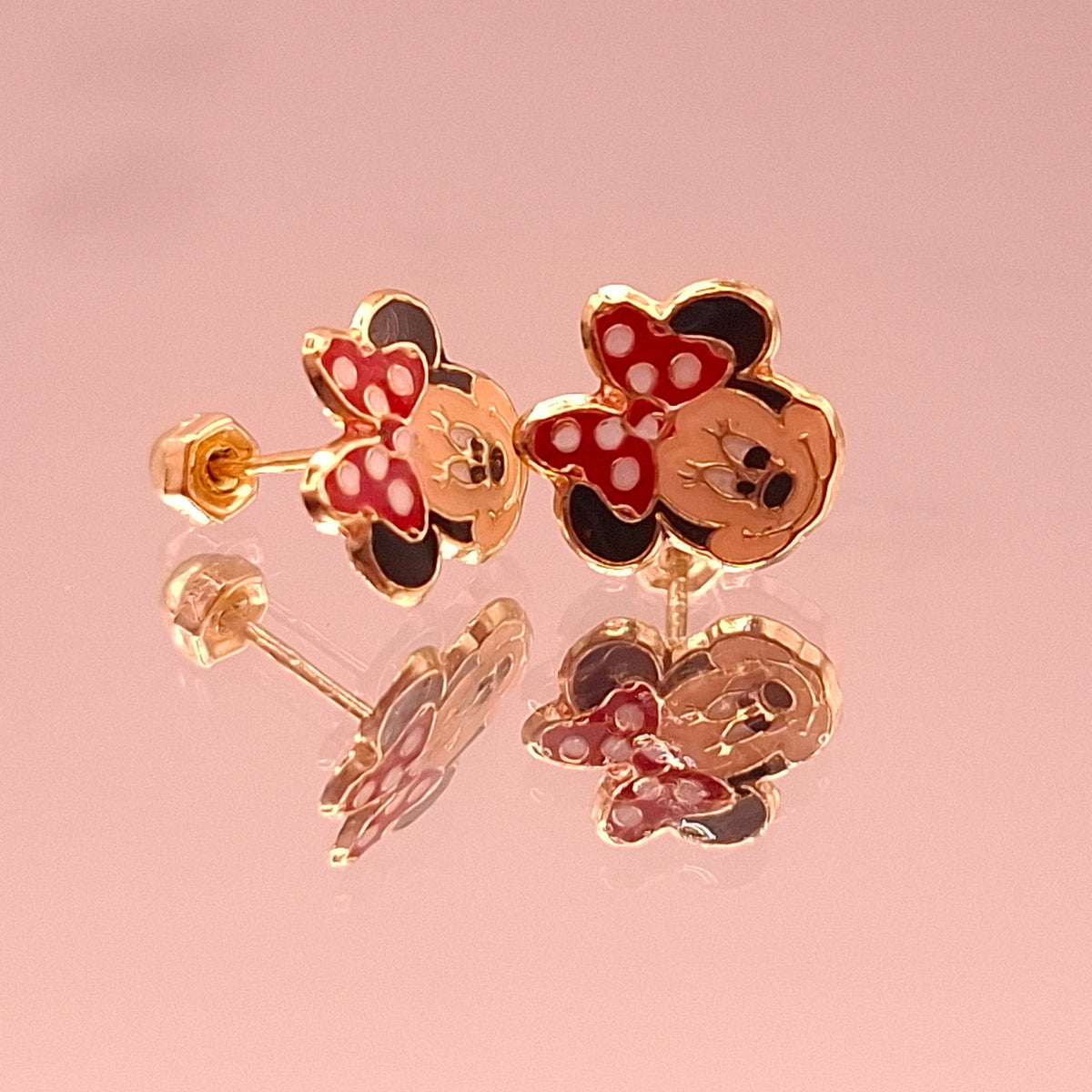 Aretes Mimie Oro sólido 10k