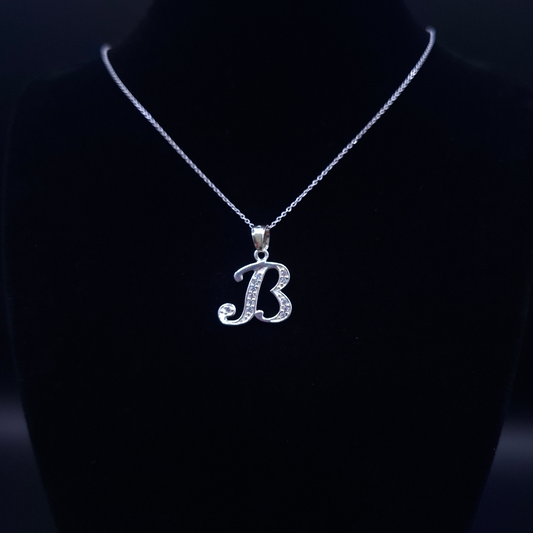 Dije Letra (B) Gótica Plata .925