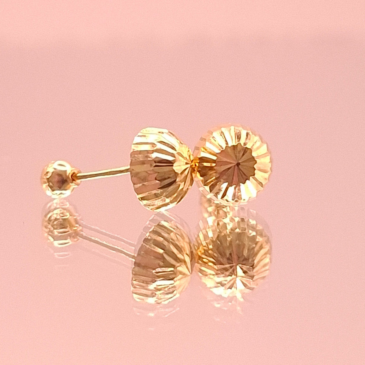 Aretes Honguito Oro 10k