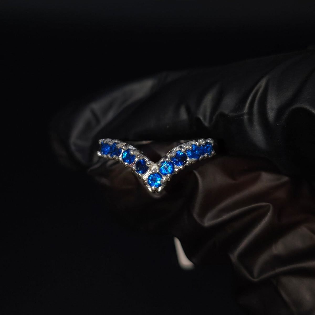 Anillo Paloma Azul CZ Plata