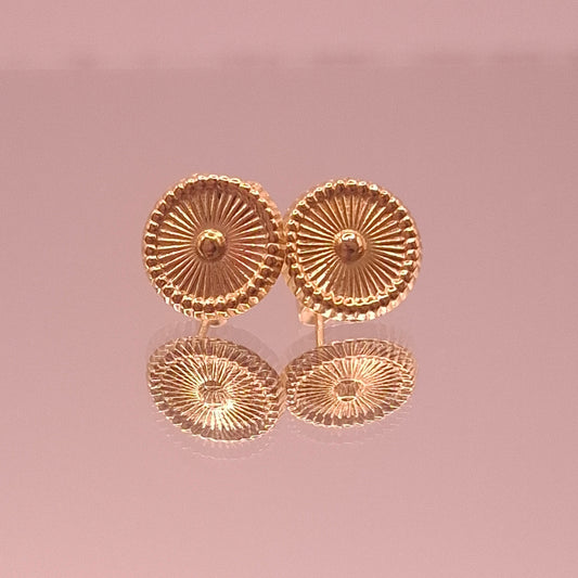 Aretes Sol Radiante Oro 10k