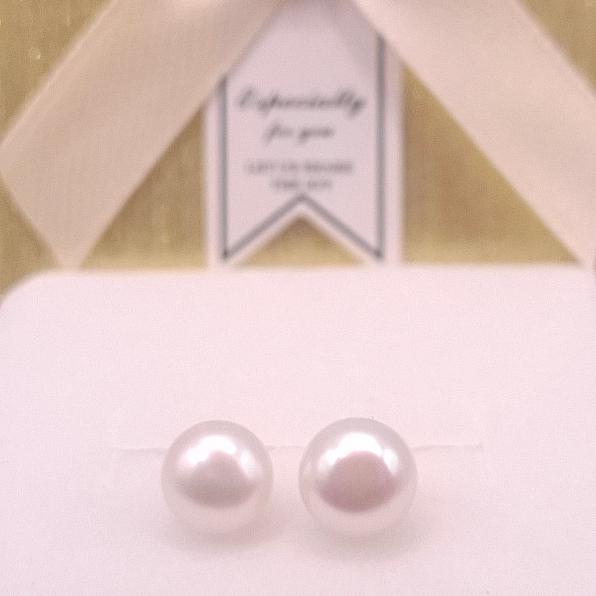 Aretes Perlas Blancas Oro 10k