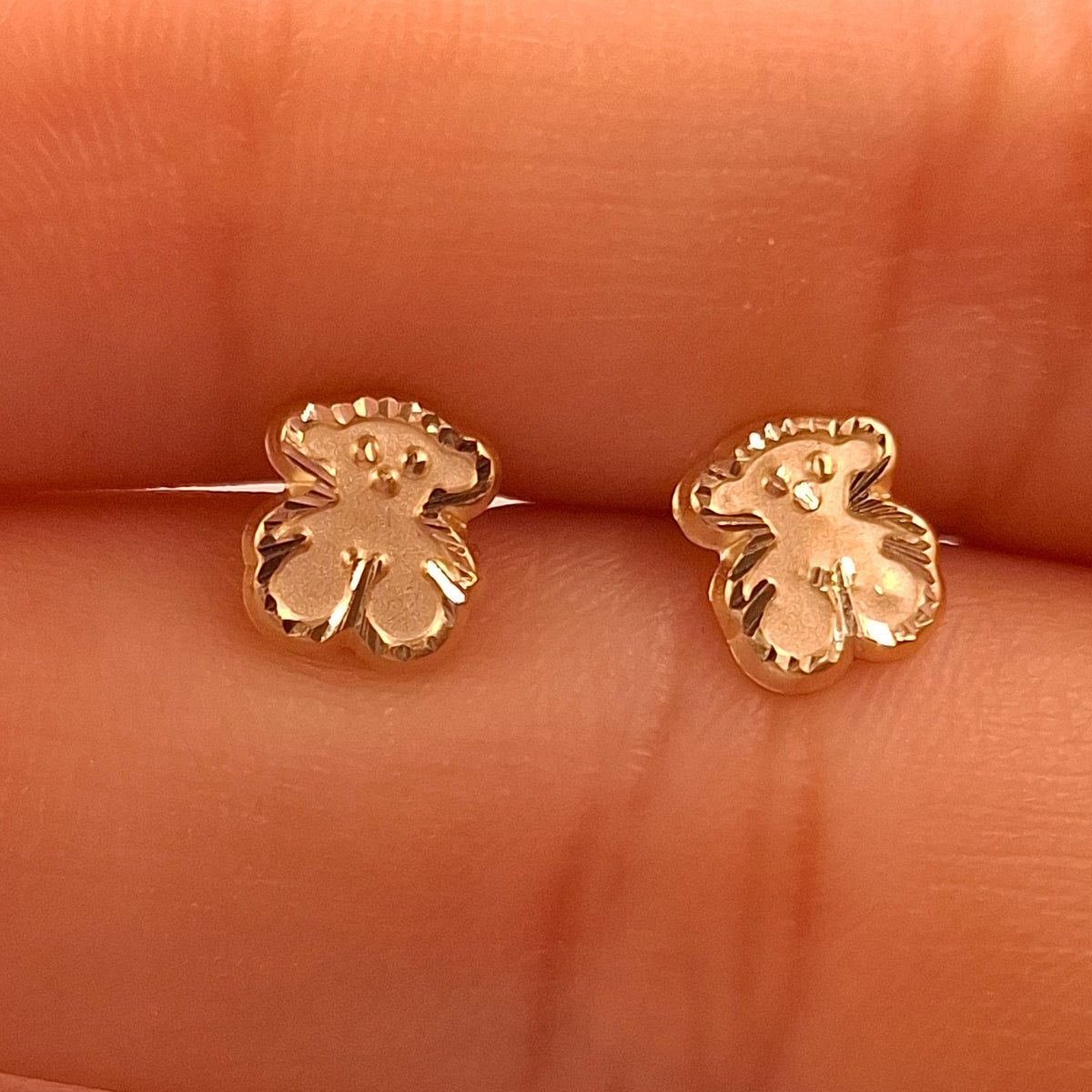Aretes Osito T• en Oro 10k