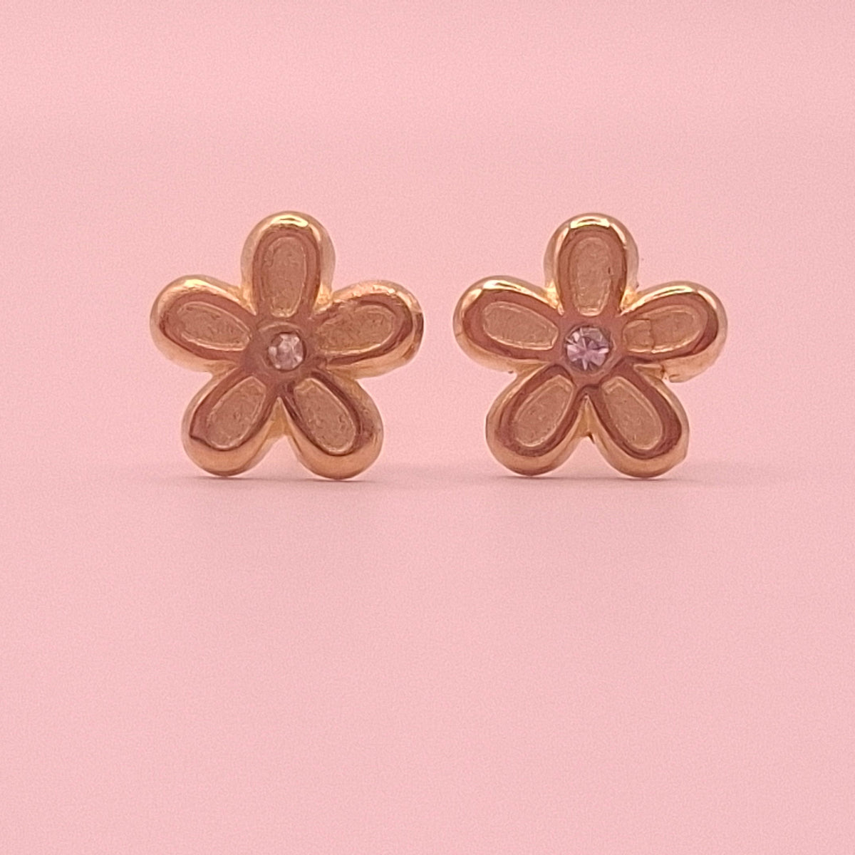 Aretes Flor Oro 10k