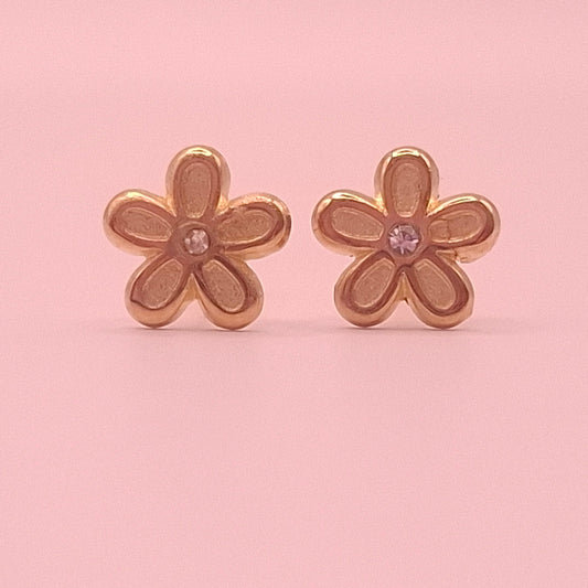 Aretes Flor Oro 10k
